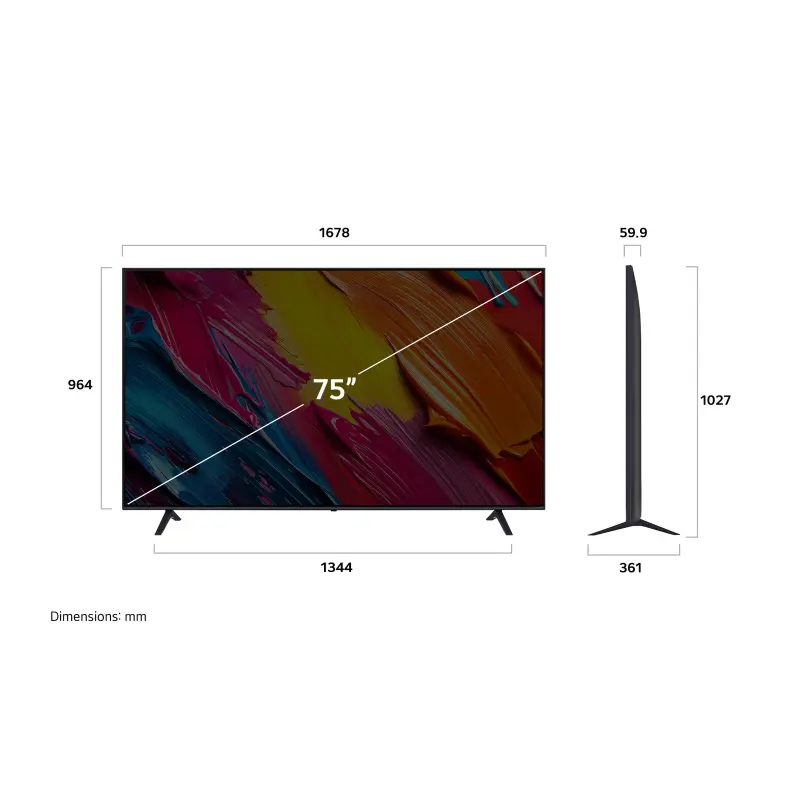 TELEVISOR LG DE 75" QNED AI 4K WEBOS 75QNED73ASC